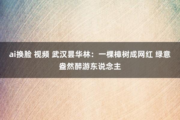 ai换脸 视频 武汉昙华林:一棵樟树成网红 绿意盎然醉游东说念主