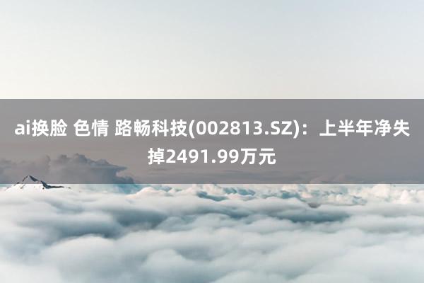 ai换脸 色情 路畅科技(002813.SZ):上半年净失掉2491.99万元