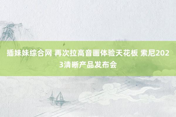 插妹妹综合网 再次拉高音画体验天花板 索尼2023清晰产品发布会
