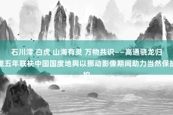 石川澪 白虎 山海有灵 万物共识——高通骁龙归拢五年联袂中国国度地舆以挪动影像期间助力当然保护