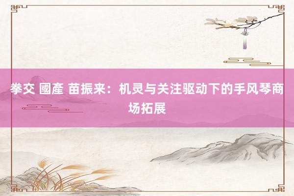 拳交 國產 苗振来：机灵与关注驱动下的手风琴商场拓展