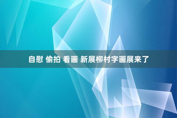 自慰 偷拍 看画 新展柳村字画展来了